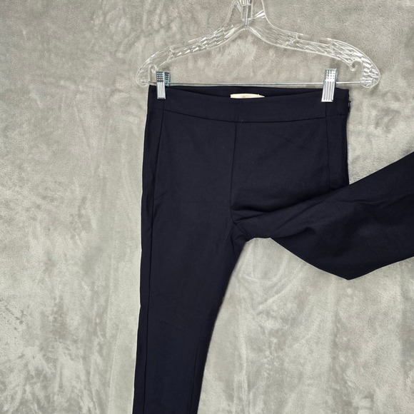 Tory Burch Maude Legging Pants Medium Navy Blue Slim Fit Side Zip 41694 Size 0 - Picture 3 of 14